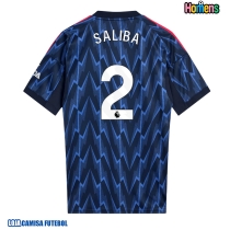 Camisa de Futebol Arsenal William Saliba #2 Equipamento Secundário 2025-26 Manga Curta